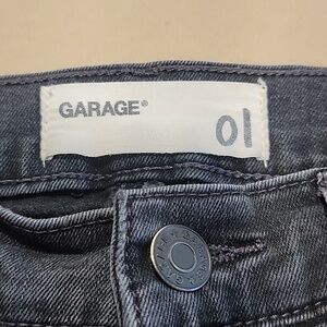 Garage Washed Black Skinny Jeans, Size 01, Frayed / Raw Hem, Gently Used Cond.